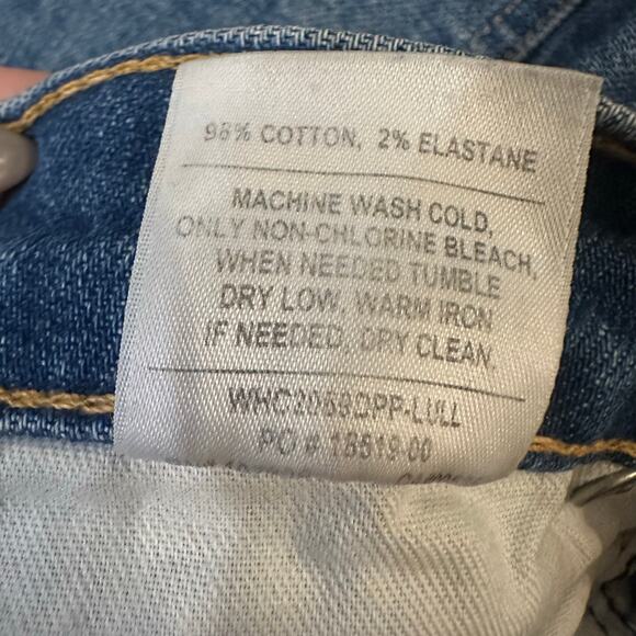 Hudson Los Angeles, Dark Blue, Cracked Detailed, Boot Cut/Wide Leg Jeans- 31 - Picture 4 of 9